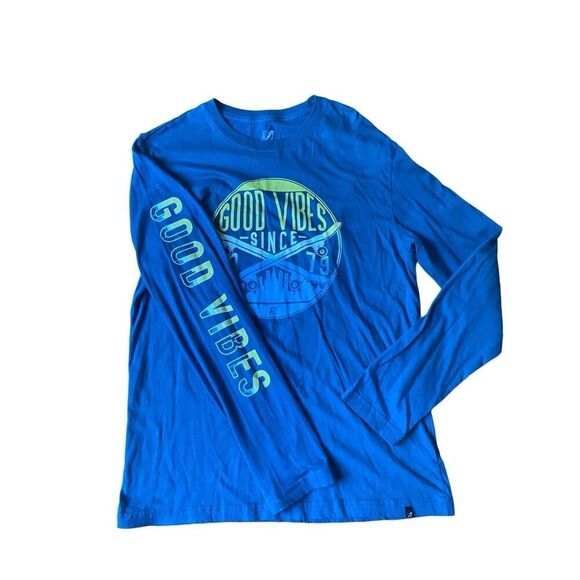 Y2K Amplify long sleeve GOOD VIBES T-shirt 00s LARGE - Picture 6 of 7